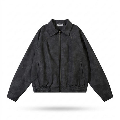 Lederjacken Outlet24 - Dalan | Velourartig Hochschließend Wildleder-Jacke Unisex