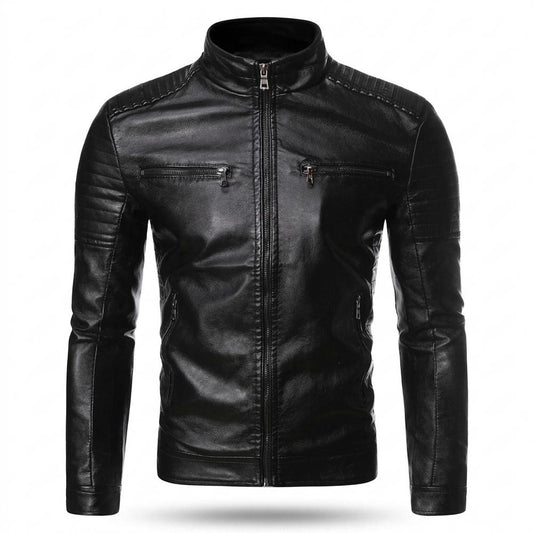 Lederjacken Outlet24 - Casir | Gesteppt Tailliert Lederjacke Herren