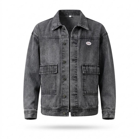 Lederjacken Outlet24 - Eelem | Denim Geknöpft Jacke Herren