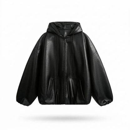 Lederjacken Outlet24 - Duror | Gefüttert Oversize Lederjacke Unisex