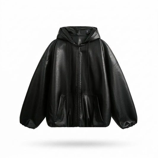 Lederjacken Outlet24 - Duror | Gefüttert Oversize Lederjacke Unisex
