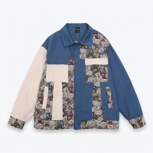 Lederjacken Outlet24 - Carun | Gepatchte Gemusterte Jacke Unisex