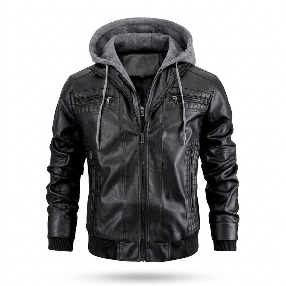 Lederjacken Outlet24 - Aipad | Gefüttert Gesteppt Lederjacke Herren