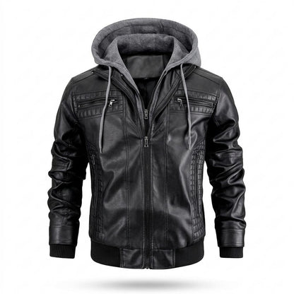 Lederjacken Outlet24 - Aipad | Gefüttert Gesteppt Lederjacke Herren