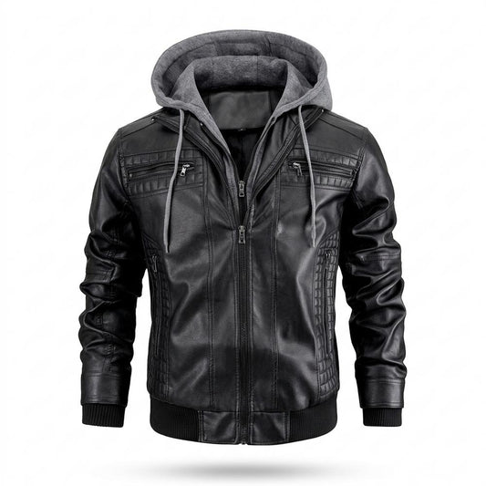 Lederjacken Outlet24 - Aipad | Gefüttert Gesteppt Lederjacke Herren