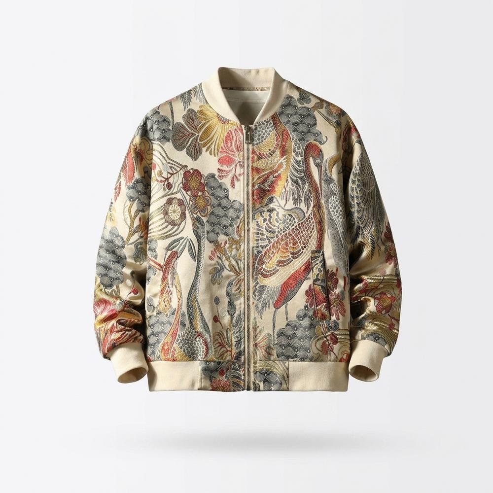 Lederjacken Outlet24 - Lumiv | Bestickte Gemusterte Jacke Unisex