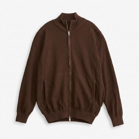 Lederjacken Outlet24 - Cohek | Strukturiert Hochgeschlossen Strickjacke Herren