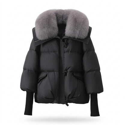 Lederjacken Outlet24 - Doram | Gefüttert Pelzbesetzt Jacke Damen