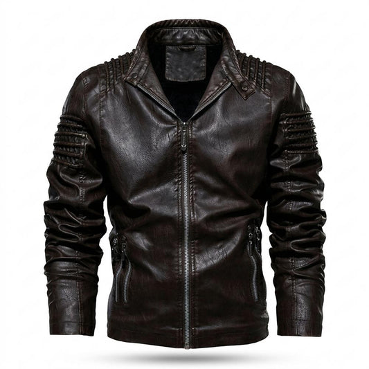 Lederjacken Outlet24 - Zamel | Gesteppt Gefüttert Lederjacke Herren