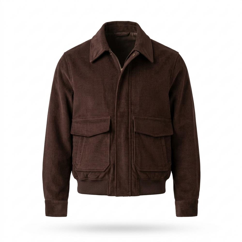 Lederjacken Outlet24 - Mipos | Gerippte Gefütterte Jacke Herren
