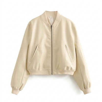 Lederjacken Outlet24 - Depur | Gefüttert Kurzgeschnitten Lederjacke Damen