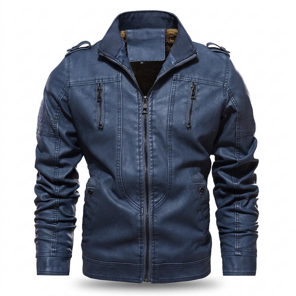 Lederjacken Outlet24 - Cehim | Gefüttert Gesteppt Lederjacke Herren