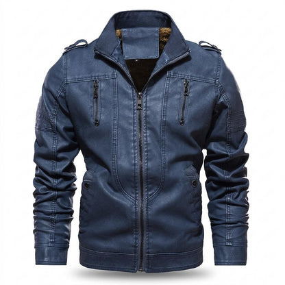 Lederjacken Outlet24 - Cehim | Gefüttert Gesteppt Lederjacke Herren