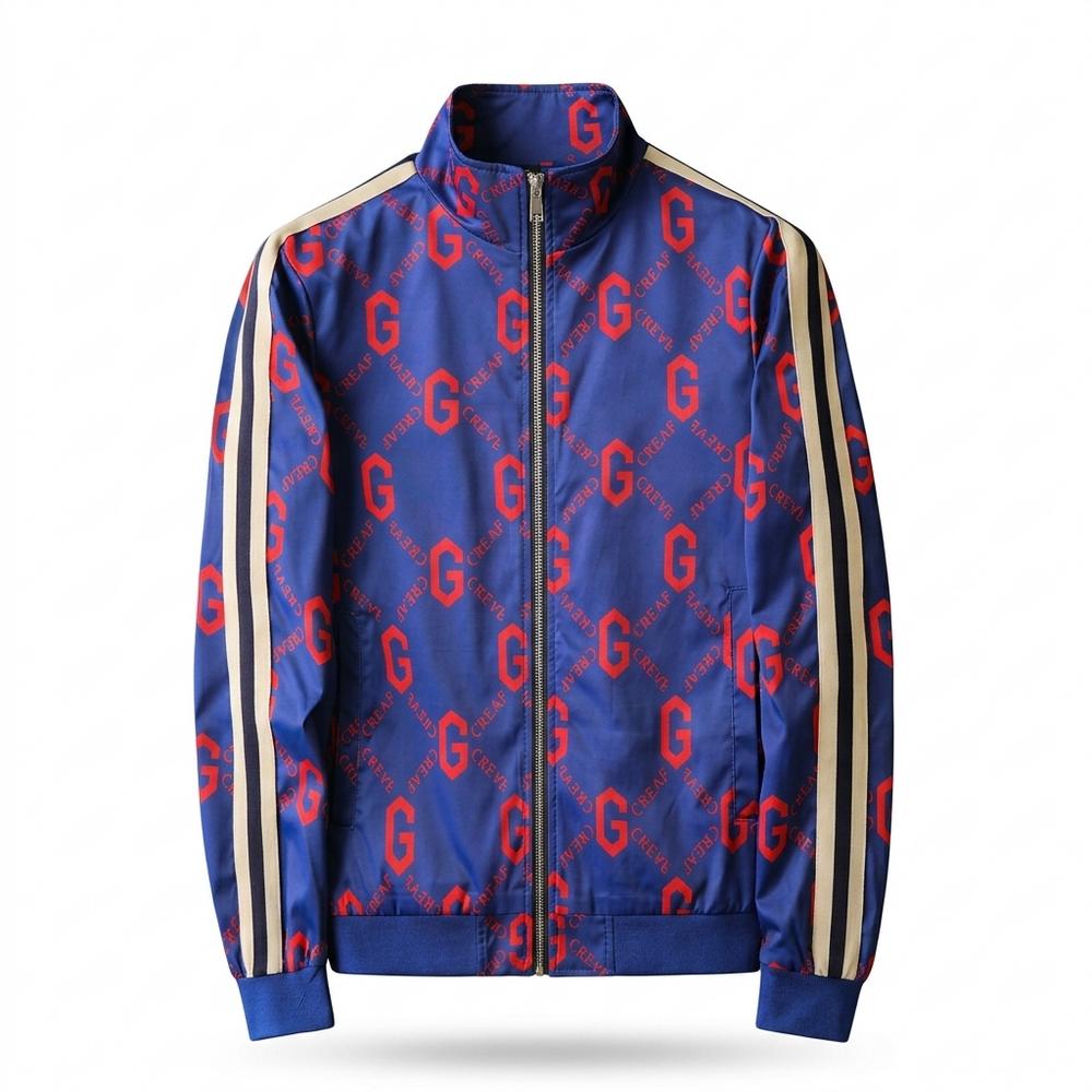 Lederjacken Outlet24 - Divek | Gemusterte Gestreifte Jacke Herren