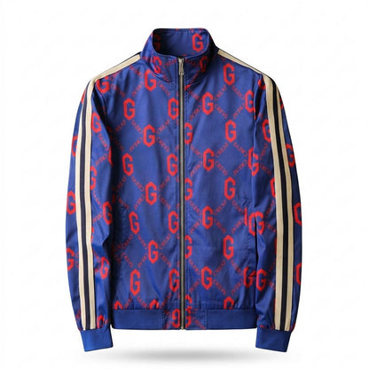 Lederjacken Outlet24 - Divek | Gemusterte Gestreifte Jacke Herren