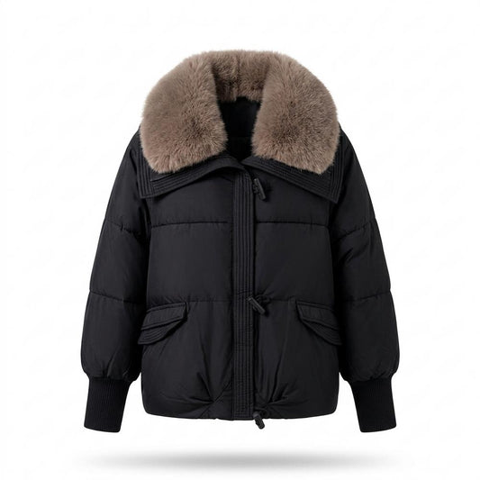 Lederjacken Outlet24 - Zinok | Gefüttert Pelzbesetzt Jacke Damen
