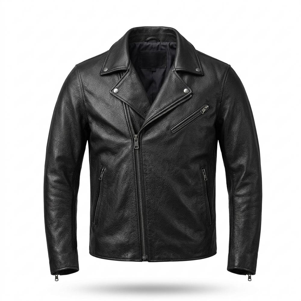 Lederjacken Outlet24 - Delas | Asymmetrisch Gefüttert Lederjacke Herren