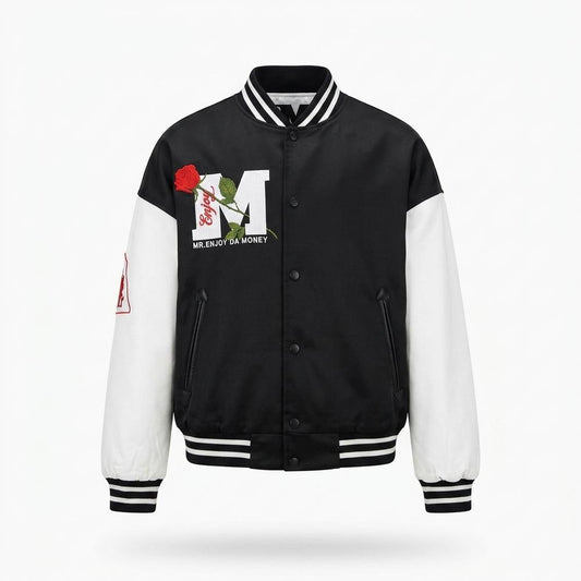 Lederjacken Outlet24 - Capar | Bestickte Zweifarbige Jacke Herren