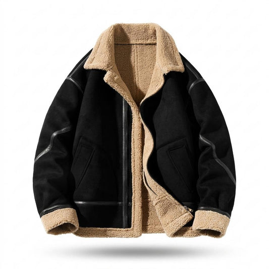 Lederjacken Outlet24 - Zemit | Warm Gefüttert Wildleder-Jacke Herren