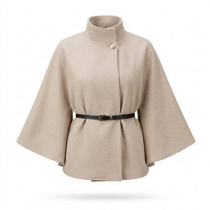 Lederjacken Outlet24 - Yepav | Hochgeschlossener Gerippter Mantel Damen