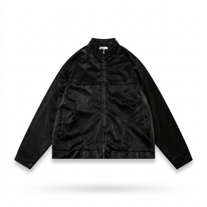Lederjacken Outlet24 - Sotik | Strukturiert Reißverschluss Lederjacke Unisex