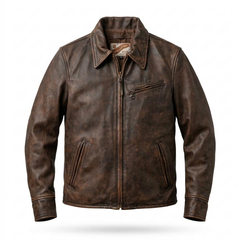 Lederjacken Outlet24 - Sofin | Gepatiniert Robust Lederjacke Herren