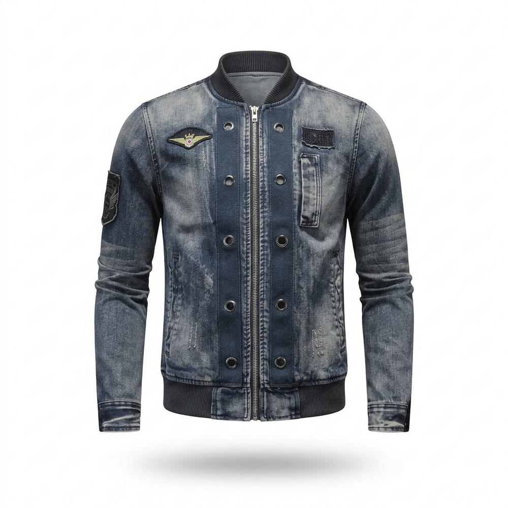 Lederjacken Outlet24 - Alven | Verwaschene Taillierte Jacke Herren