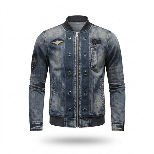 Lederjacken Outlet24 - Alven | Verwaschene Taillierte Jacke Herren
