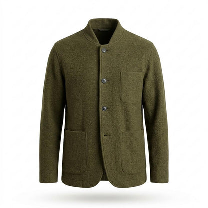 Lederjacken Outlet24 - Vogum | Strukturiert Geknöpft Strickjacke Herren