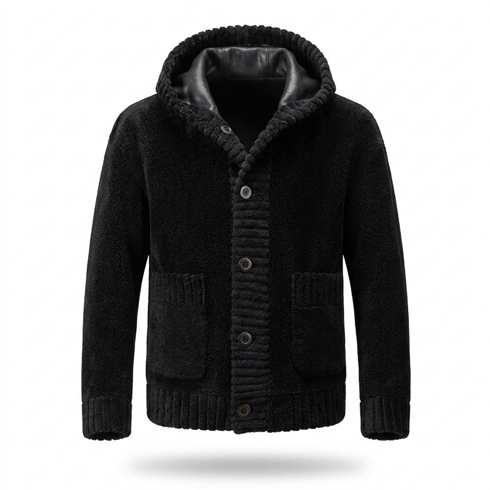 Lederjacken Outlet24 - Tedon | Strukturiert Geknöpft Jacke Herren