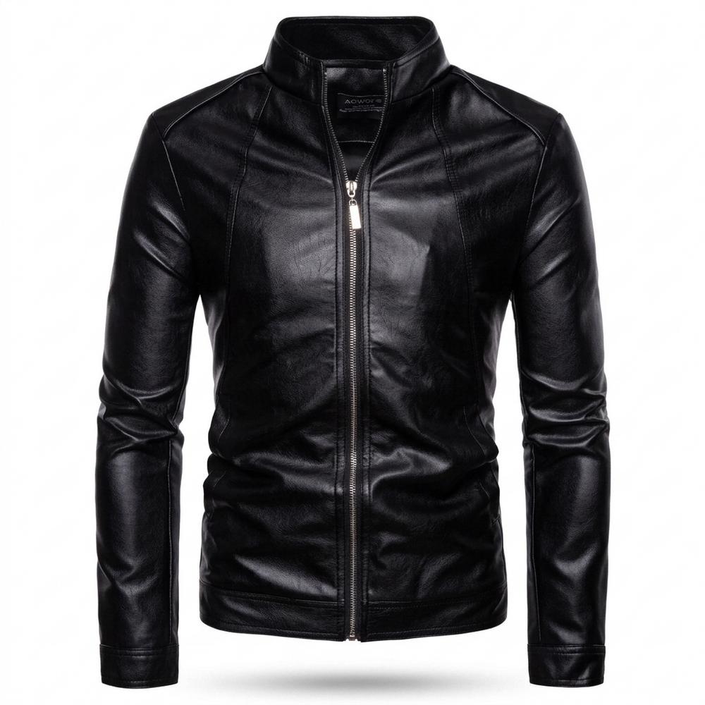 Lederjacken Outlet24 - Tibir | Tailliert Glatt Lederjacke Herren