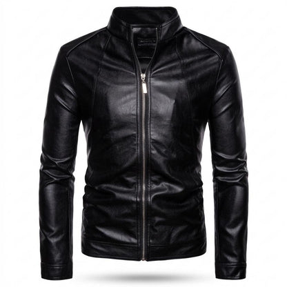 Lederjacken Outlet24 - Tibir | Tailliert Glatt Lederjacke Herren