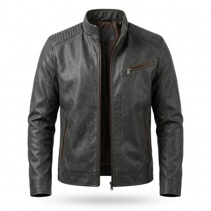 Lederjacken Outlet24 - Yuvod | Gesteppt Figurbetont Lederjacke Herren