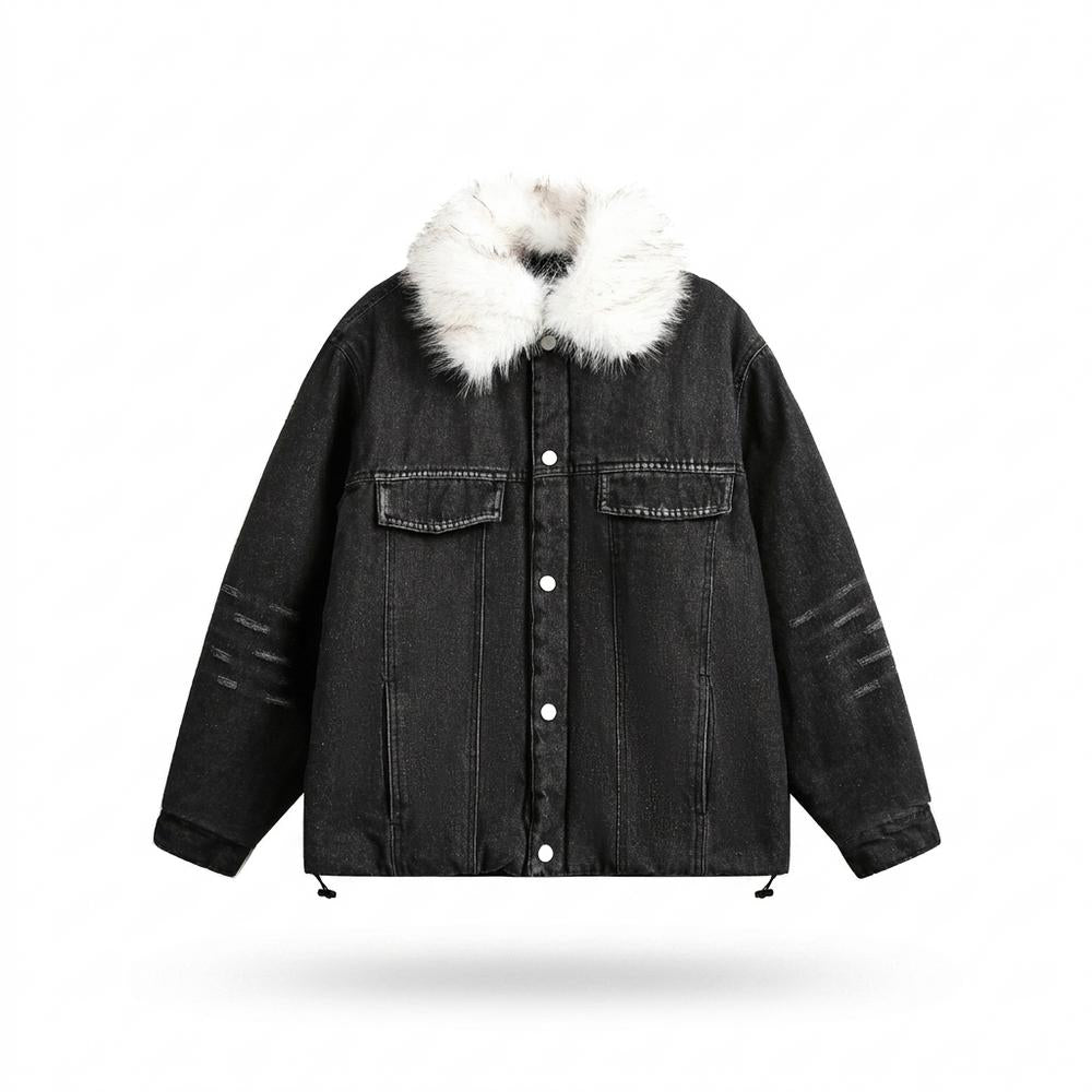 Lederjacken Outlet24 - Sozal | Pelzbesetzt Gewaschen Jacke Unisex