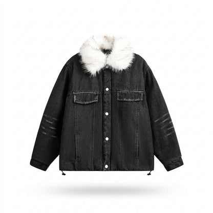 Lederjacken Outlet24 - Sozal | Pelzbesetzt Gewaschen Jacke Unisex