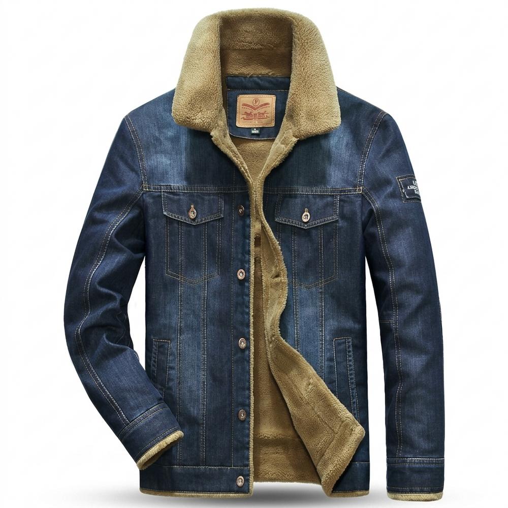 Lederjacken Outlet24 - Yufak | Gefütterte Jeans Jacke Herren