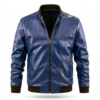 Lederjacken Outlet24 - Sulan | Gefütterte Reißverschluss Lederjacke Herren