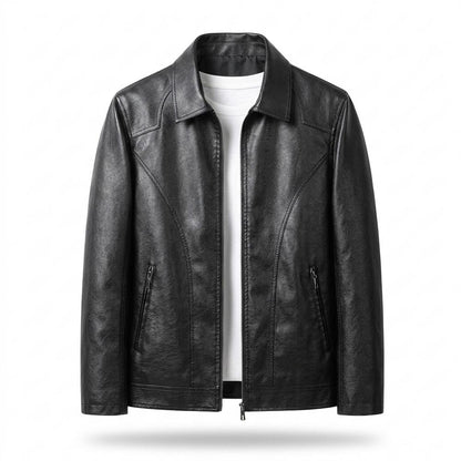 Lederjacken Outlet24 - Aelom | Glatte Schlichte Lederjacke Herren