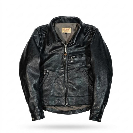 Lederjacken Outlet24 - Zatus | Gefüttert Genarbt Lederjacke Herren