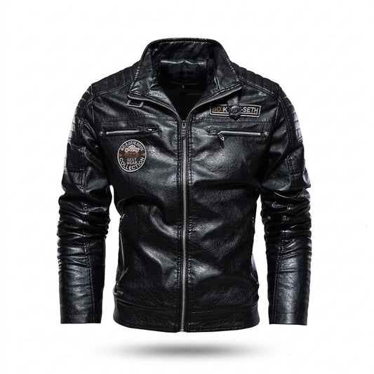 Lederjacken Outlet24 - Cadur | Gesteppt Tailliert Lederjacke Herren
