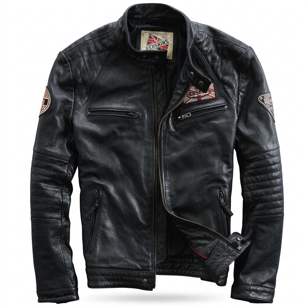 Lederjacken Outlet24 - Mafil | Gesteppt Tailliert Lederjacke Herren
