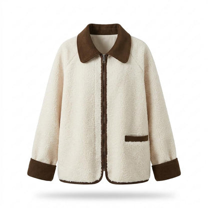 Lederjacken Outlet24 - Eosed | Texturierte Kontrastierende Jacke Damen