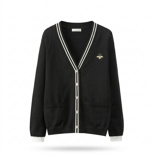 Lederjacken Outlet24 - Cavan | Bestickter Gestreifter Cardigan Damen