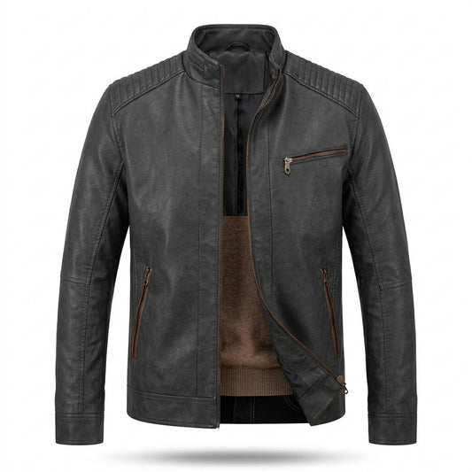 Lederjacken Outlet24 - Aanum | Gefüttert Gesteppt Lederjacke Herren