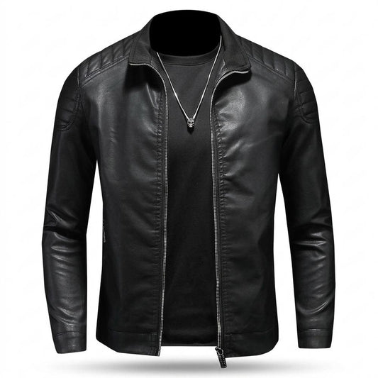 Lederjacken Outlet24 - Kidik | Gesteppt Tailliert Lederjacke Herren