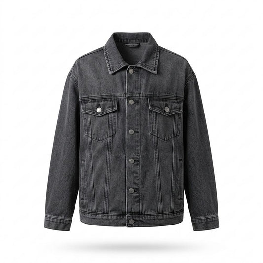 Lederjacken Outlet24 - Lurun | Weit geschnittene Denim Jacke Damen