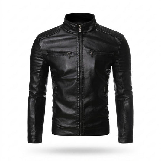Lederjacken Outlet24 - Vonat | Wattiert Tailliert Lederjacke Herren