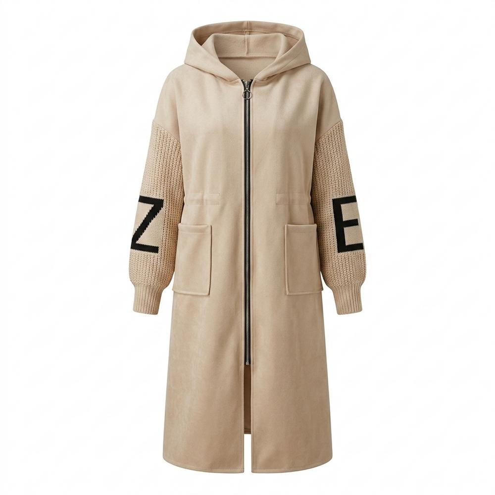 Lederjacken Outlet24 - Kekum | Kombinierter Langer Mantel Damen