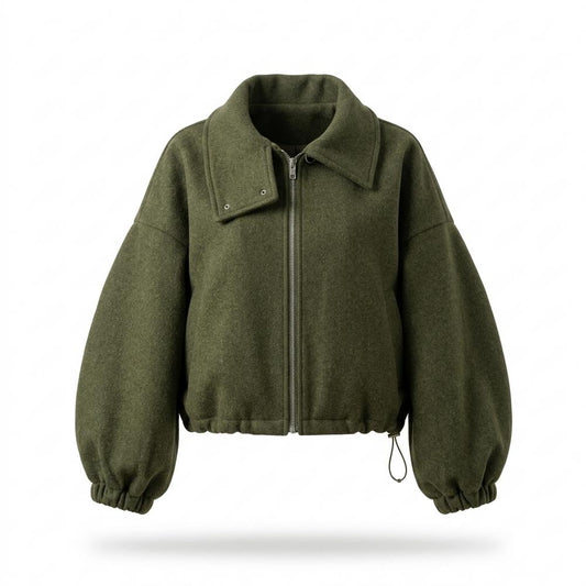 Lederjacken Outlet24 - Yiwol | Reißverschluss Kurz Geschnittene Jacke Damen