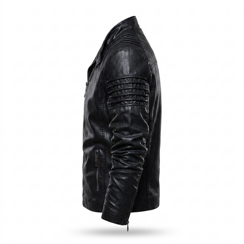 Lederjacken Outlet24 - Kalev | Gesteppte Taillierte Lederjacke Herren